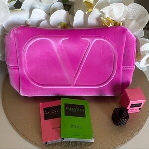 NEW 🩷 Valentino Velvet Cosmetic Bag Bundle